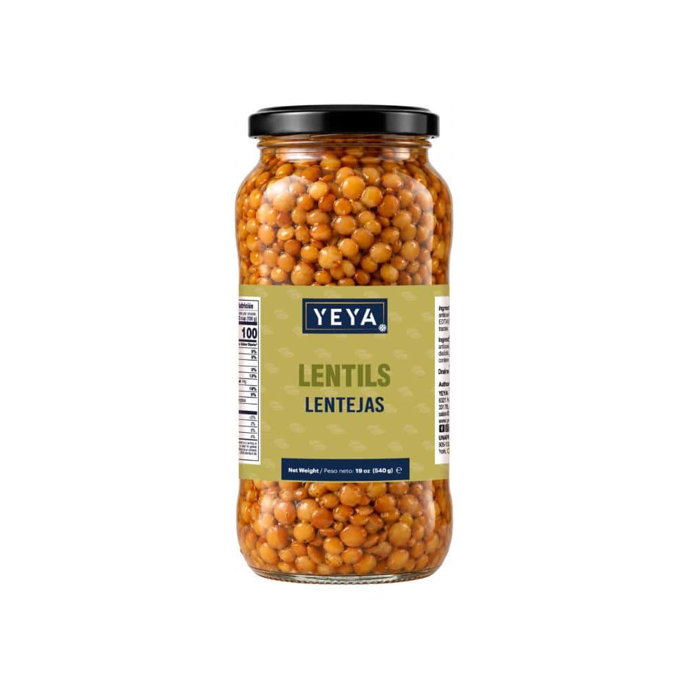 Lentejas en frasco de vidrio YEYA (540 g / 19 oz) - Miniatura 1