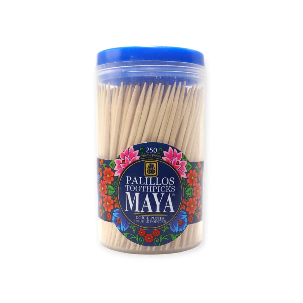 Palillos redondos de madera con doble punta para dientes Maya (250 U) - Miniatura 3