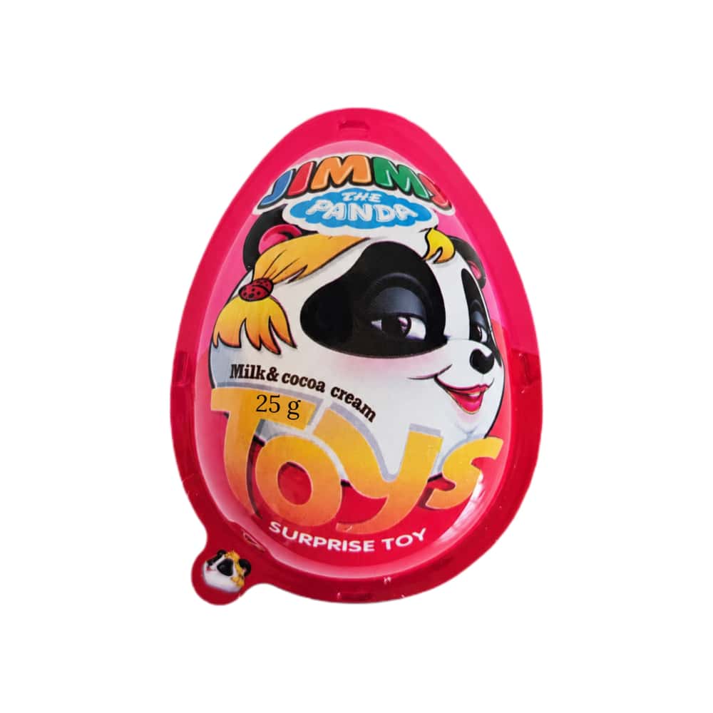 Huevo sorpresa para niñas con crema de leche y cacao Jimmy Panda (25 g) - Miniatura 1