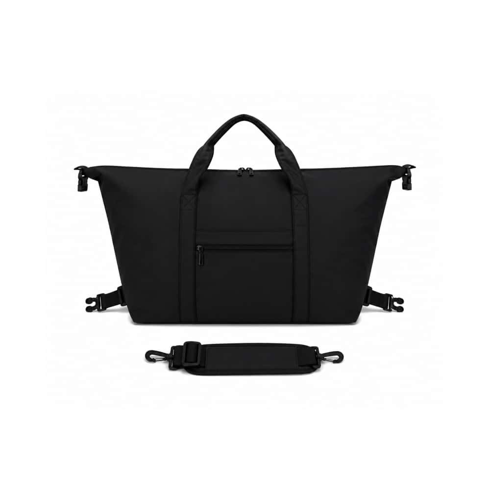 Bolsa de viaje negra con bolsillos laterales y asas extraíbles ISABELLA - Miniatura 2