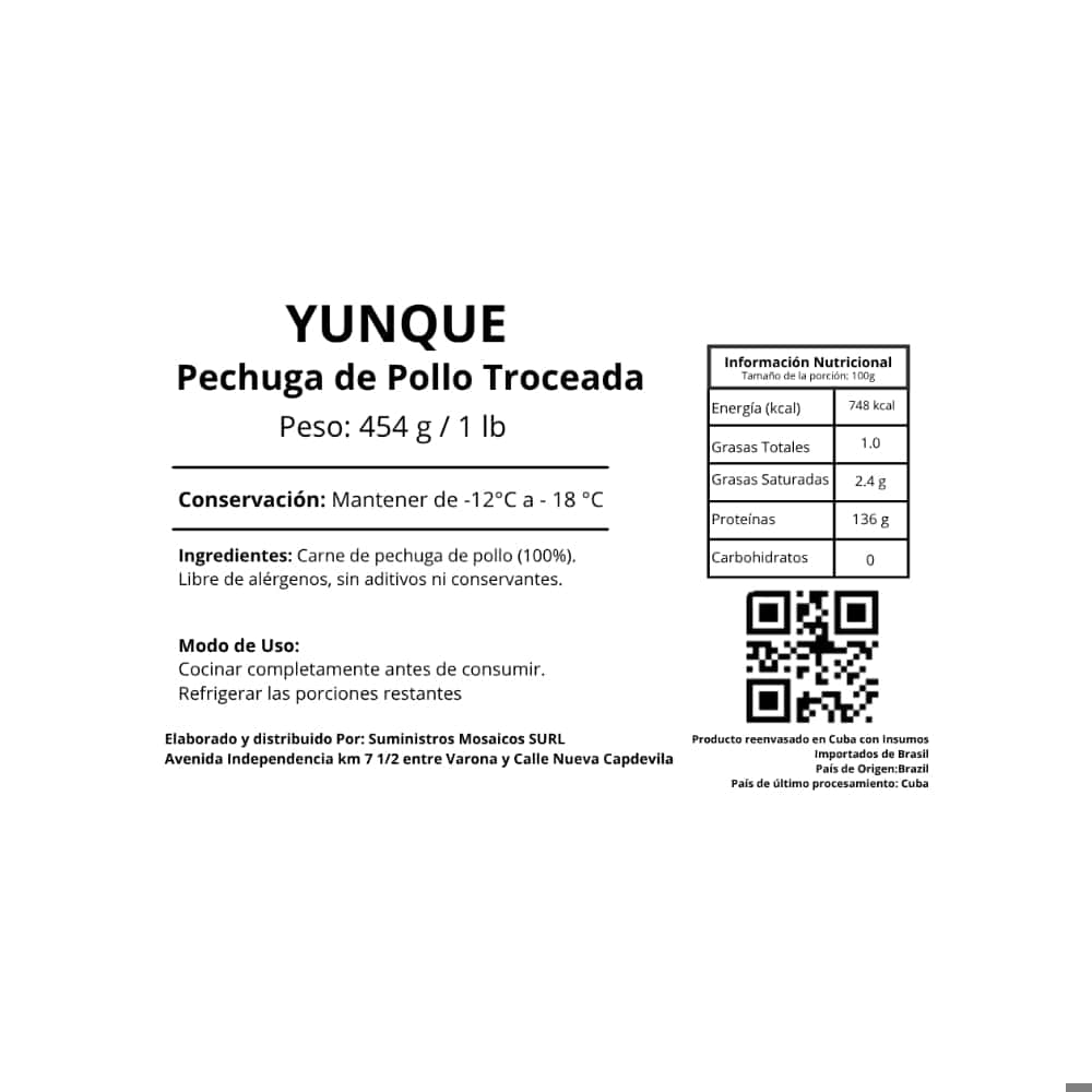 Pechuga de pollo troceada Yunque (454 g / 1 lb) - Miniatura 3