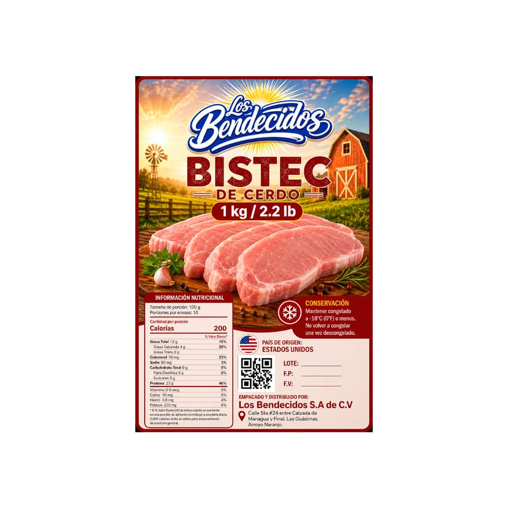 Bistec de cerdo Los Bendecidos (1 kg / 2.2 lb) - Miniatura 2
