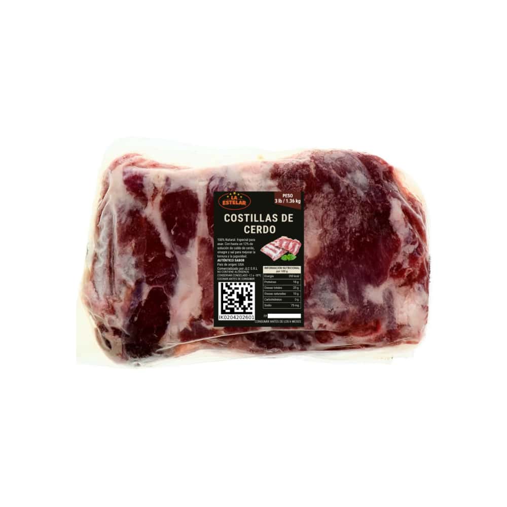 Costillas de cerdo La Estelar (1.36 kg / 3 lb) - Miniatura 1