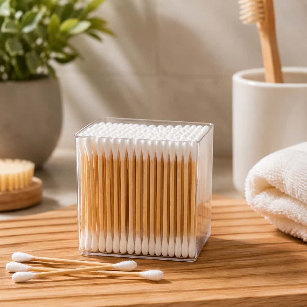 Bastoncillos de doble algodón para limpiar oídos XL Soluciones (100 U) - Miniatura 3
