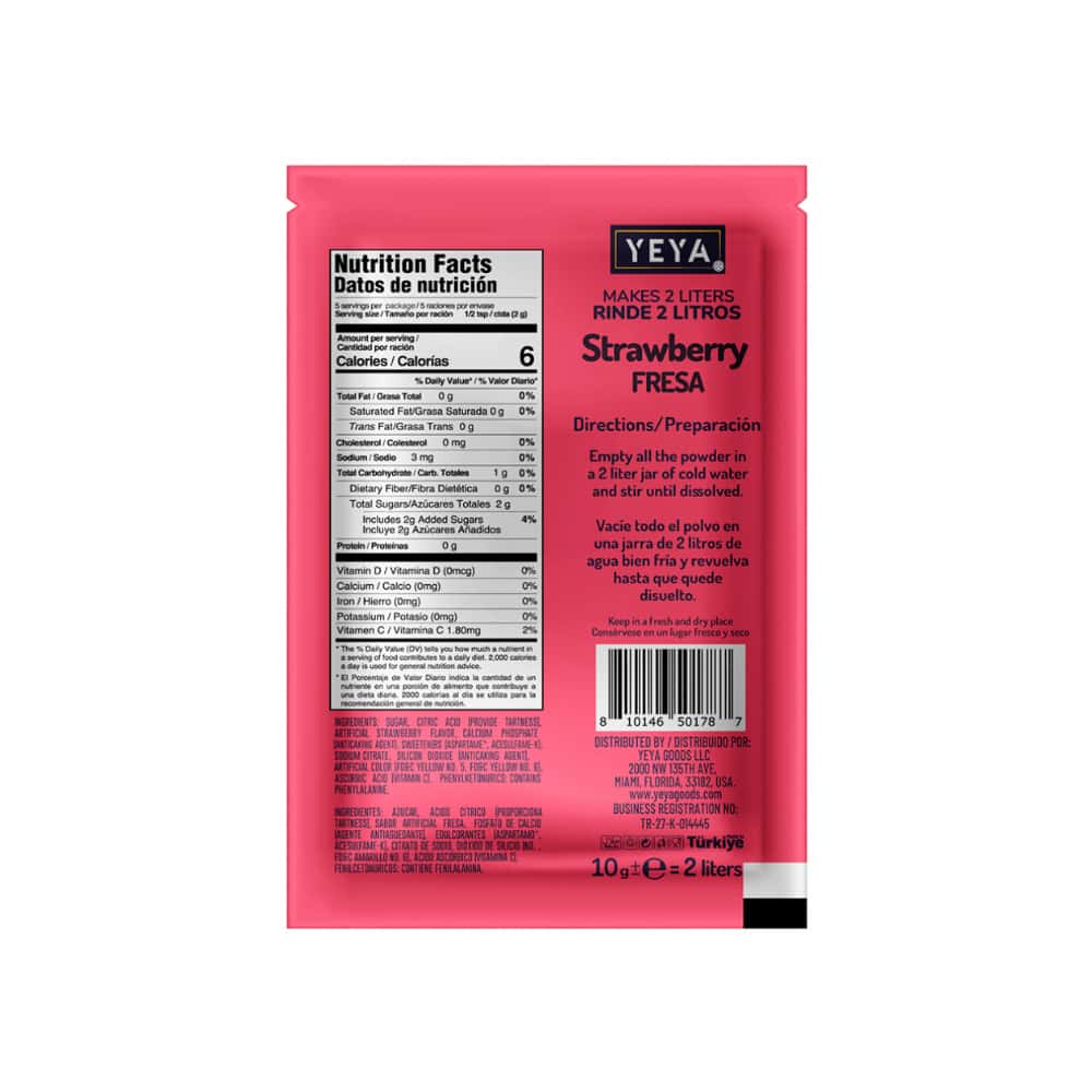 Refresco instantáneo sabor fresa YEYA (26 x 10 g) - Miniatura 2