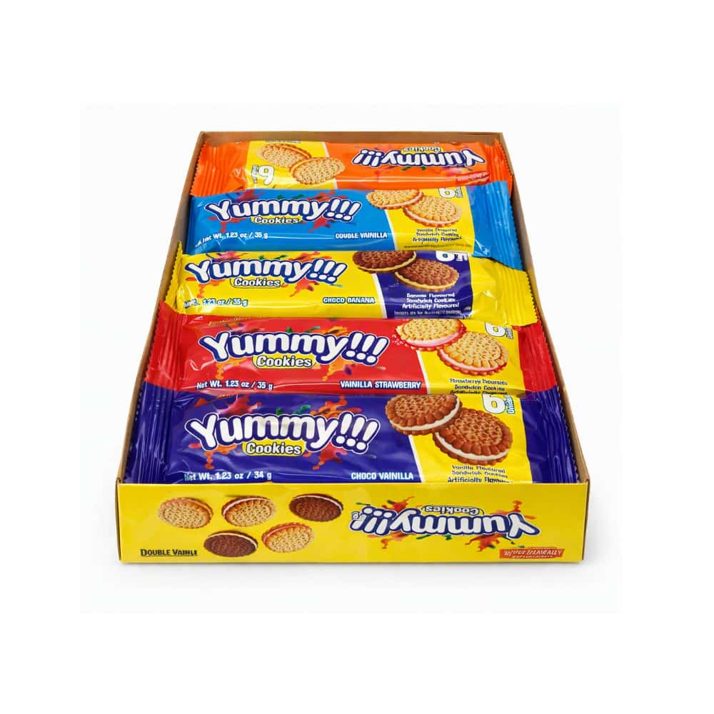 Galletas dulces rellenas de sabores variados Yummy Delizola (10 x 35 g / 1.23 oz) - Miniatura 1