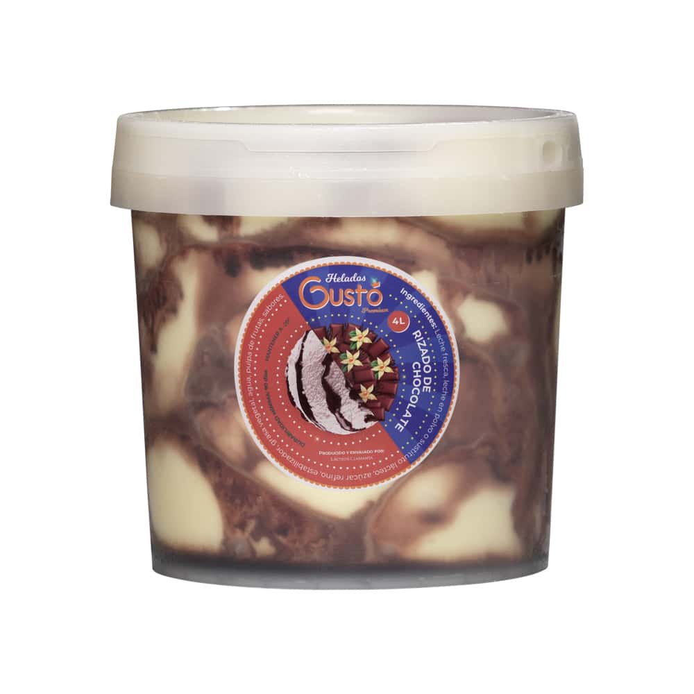 Helado Premium de rizado de chocolate Gustó (4 L) - Miniatura 4