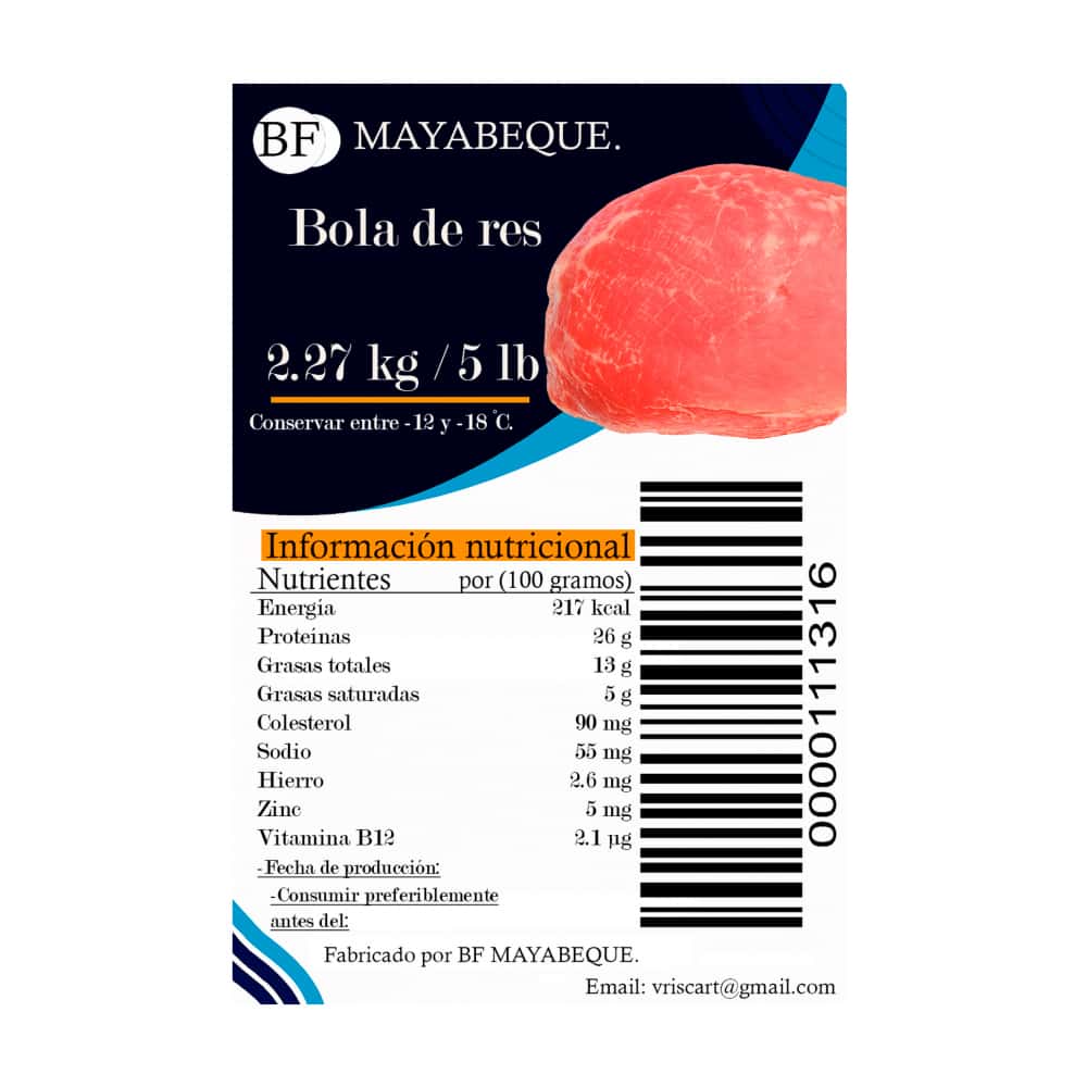 Bola de res BF Mayabeque (2.27 kg / 5 lb) - Miniatura 6