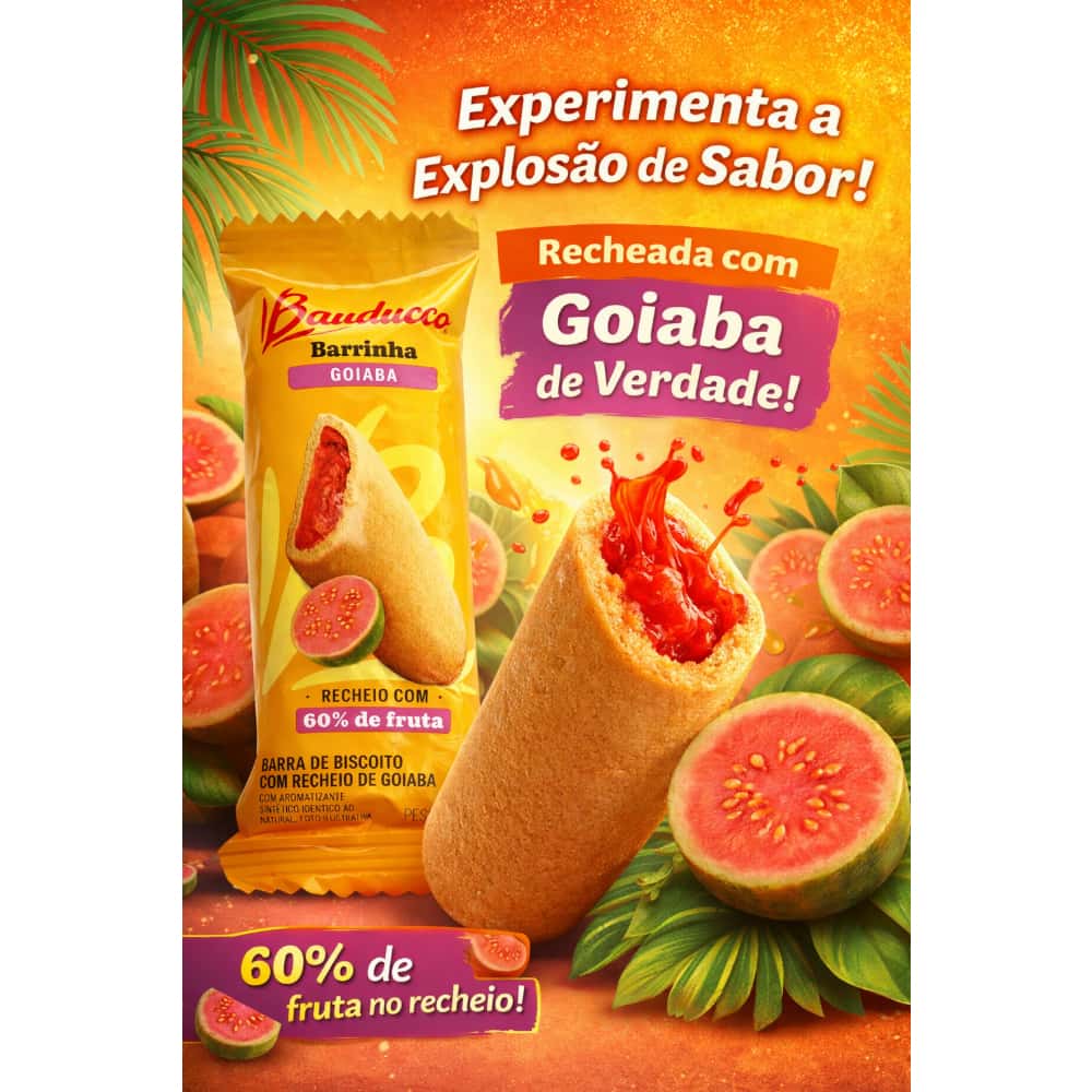 Bizcocho con relleno a sabor guayaba Bauducco (20 x 30 g / 1.05 oz) - Miniatura 5