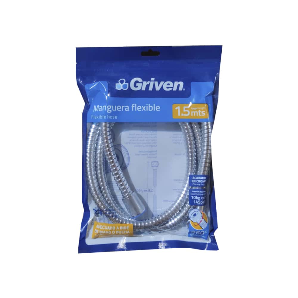 Manguera flexible para ducha 1.5 m Griven - Miniatura 1