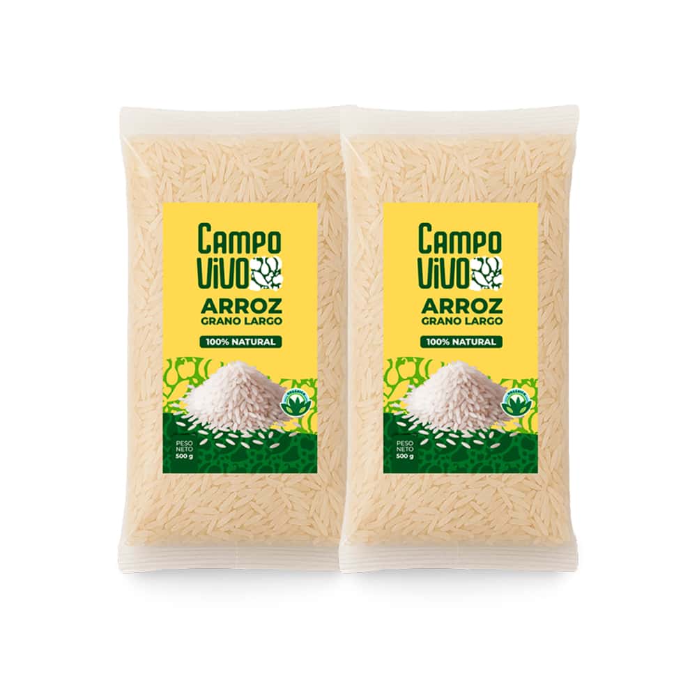 Arroz de grano largo Campo Vivo (2 x 500 g / 1.1 lb) - Miniatura 1