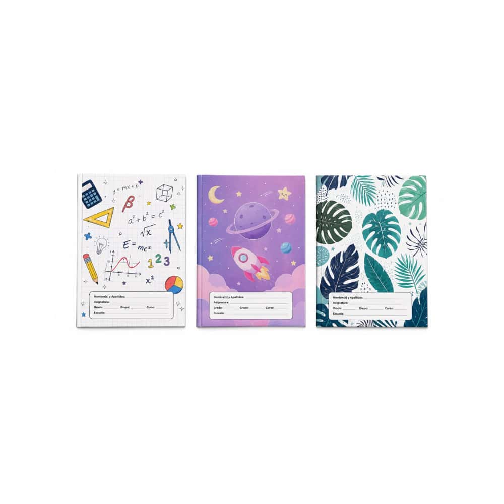 Libretas rayadas de temáticas variadas Beifa (3 U) - Miniatura 2