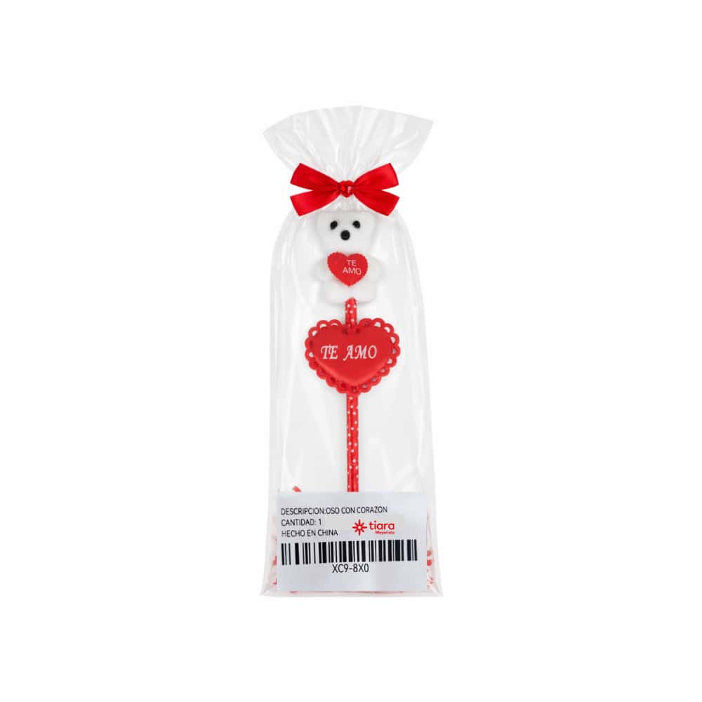 Bolígrafo decorado con oso y corazón Tiara - Miniatura 2