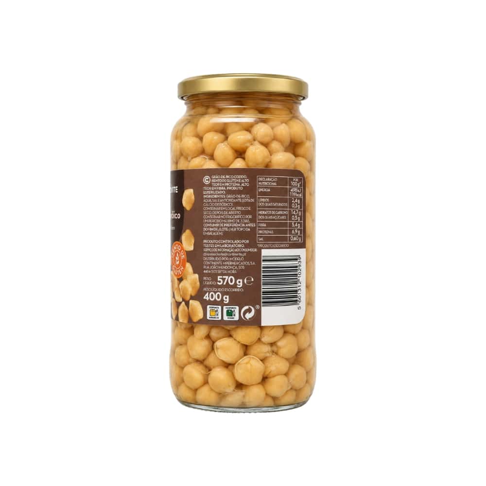 Garbanzos cocidos sin gluten Continente (570 g / 1.26 lb) - Miniatura 2