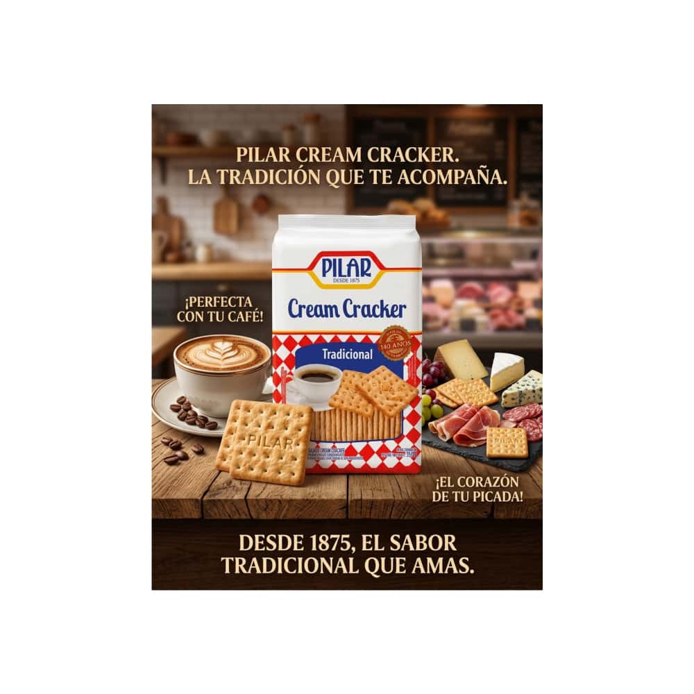 Galletas saladas cream cracker tradicional Pilar (350 g / 12.3 oz) - Miniatura 4