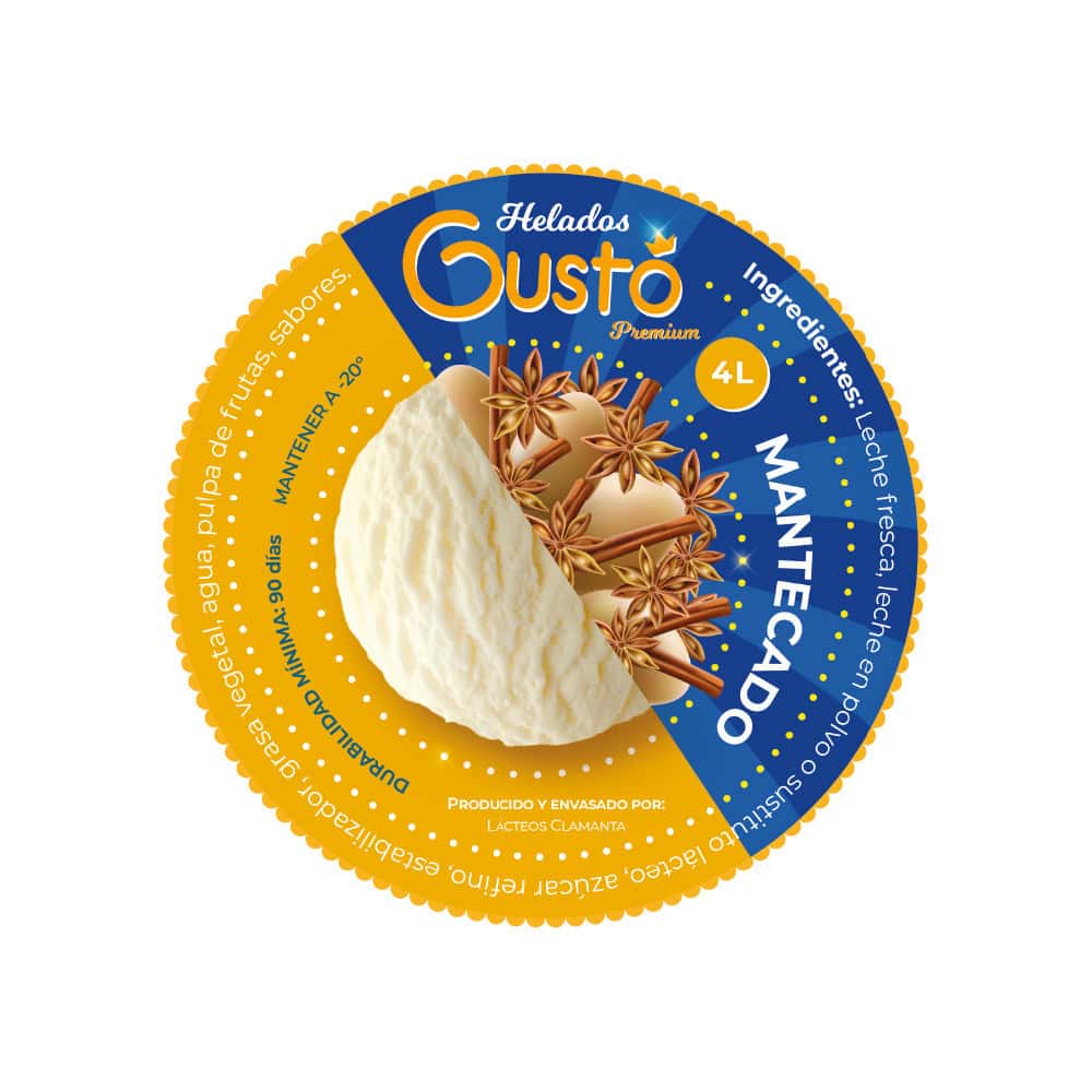 Helado Premium de mantecado Gustó (4 L) - Miniatura 3