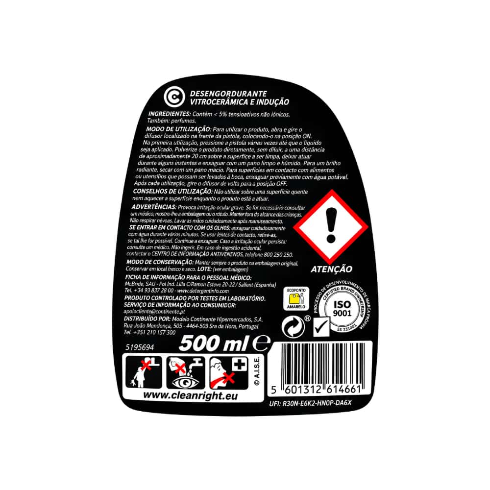 Spray para vitrocerámica Power+ Continente (500 ml / 16.91 floz) - Miniatura 3