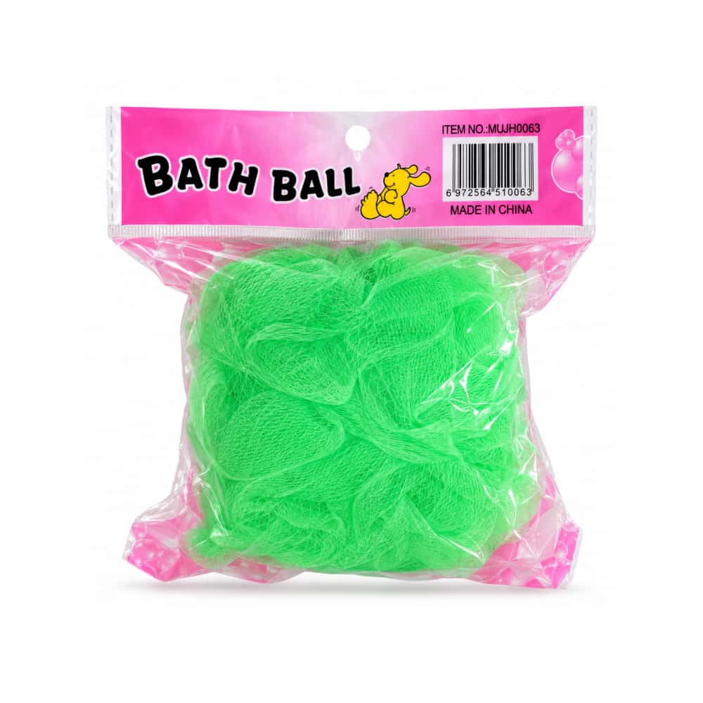 Esponja de baño tipo malla verde Mujinhua (1 U) - Miniatura 2