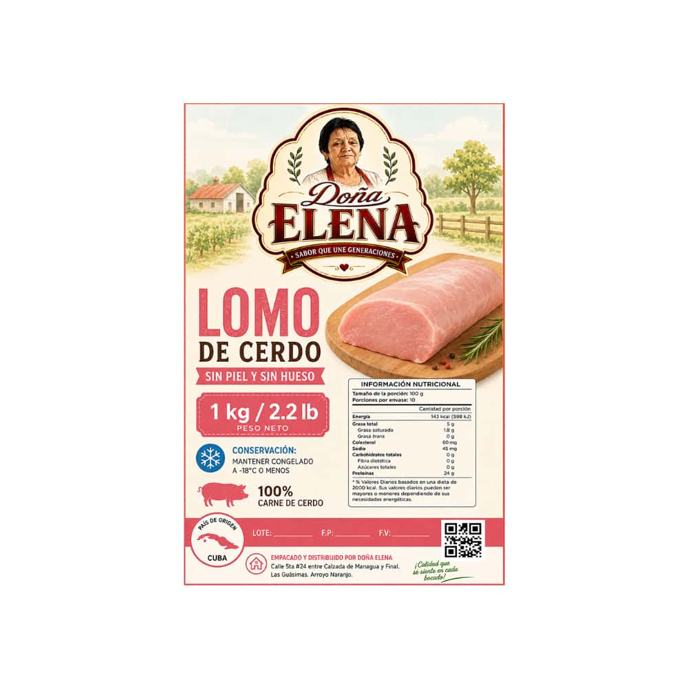 Lomo de cerdo sin piel y sin hueso Doña Elena (1 kg / 2.2 lb) - Miniatura 2