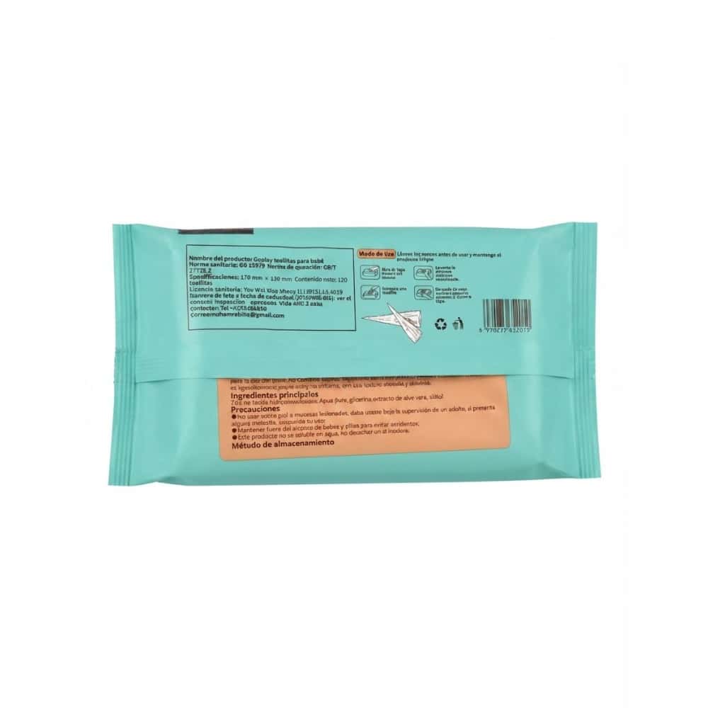 Toallitas húmedas libre de alcohol para bebé Goplay (120 U) - Miniatura 2
