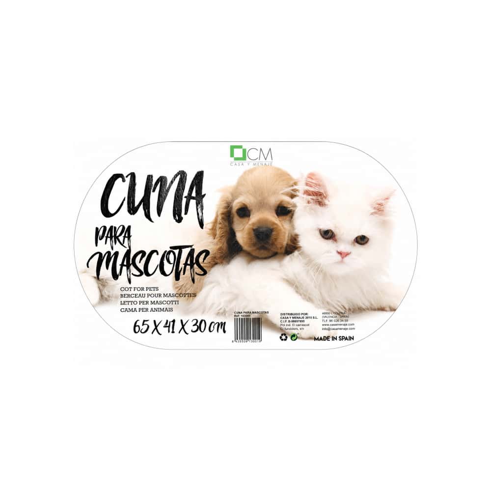 Cuna de plástico gris para mascotas de 65 cm x 41 cm Casa y Menaje - Miniatura 4