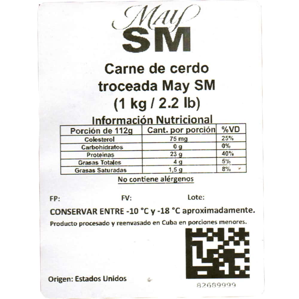 Carne de cerdo troceada May SM (1 kg / 2.2 lb) - Miniatura 3