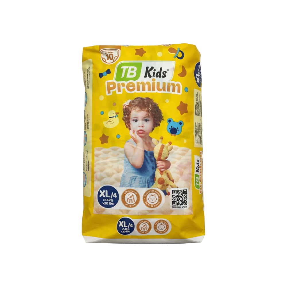 Pañales para bebe TB Kids talla XL/4 (10 U) - Miniatura 1