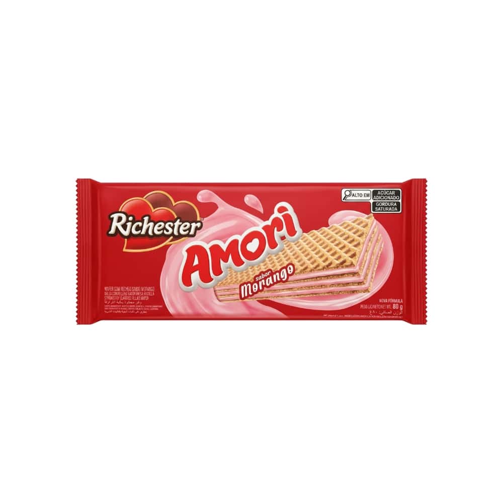 Sorbetos con relleno sabor fresa Amori Richester (80 g / 2.82 oz) - Miniatura 1