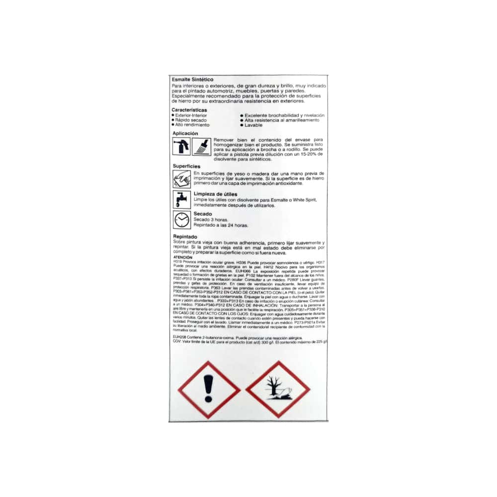 Pintura esmalte interior y exterior color negro Campilux Tropical (4 L) - Miniatura 4