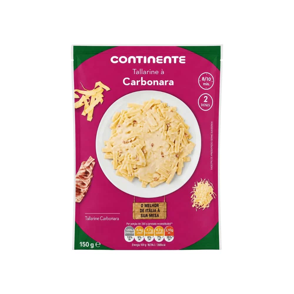 Pasta tallarina carbonara Continente (150 g / 5.29 oz) - Miniatura 1