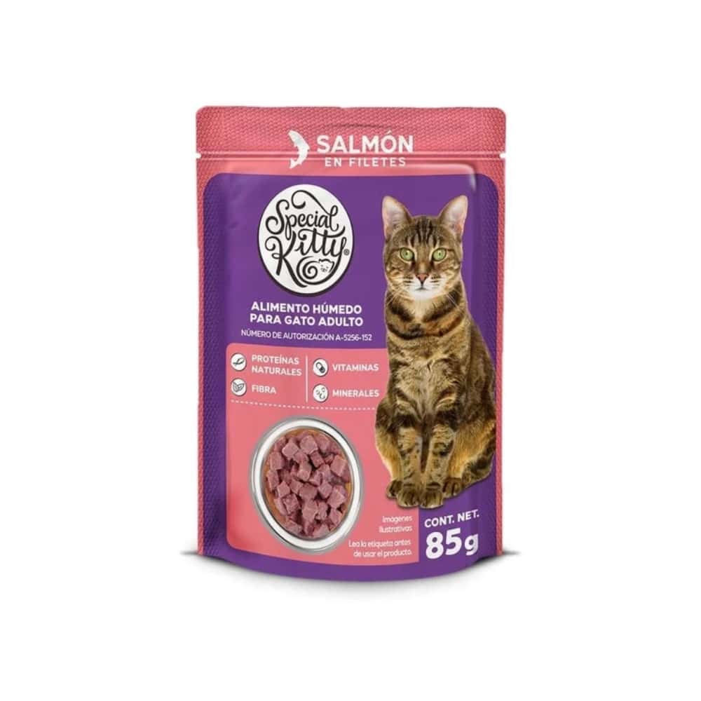 Alimento húmedo para gatos adultos sabor salmón en filetes Special Kitty (85 g / 3 oz) - Miniatura 1