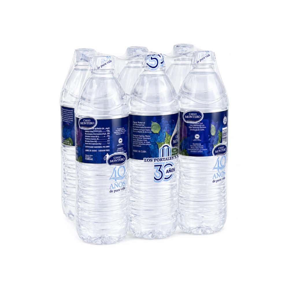 Agua mineral natural Ciego Montero (6 x 1.5 L) - Miniatura 1