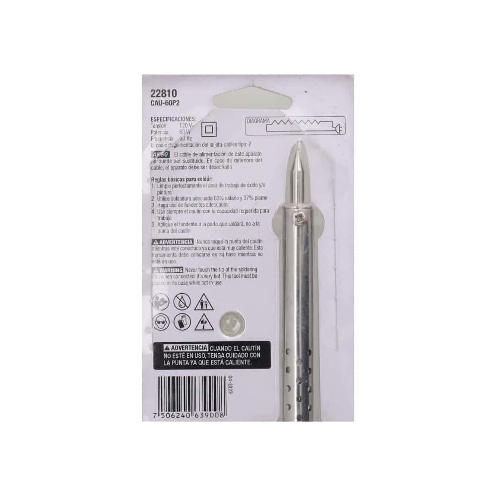 Cautín de soldadura con mango delgado Pretul CAU-60P2 (60 W) - Miniatura 3