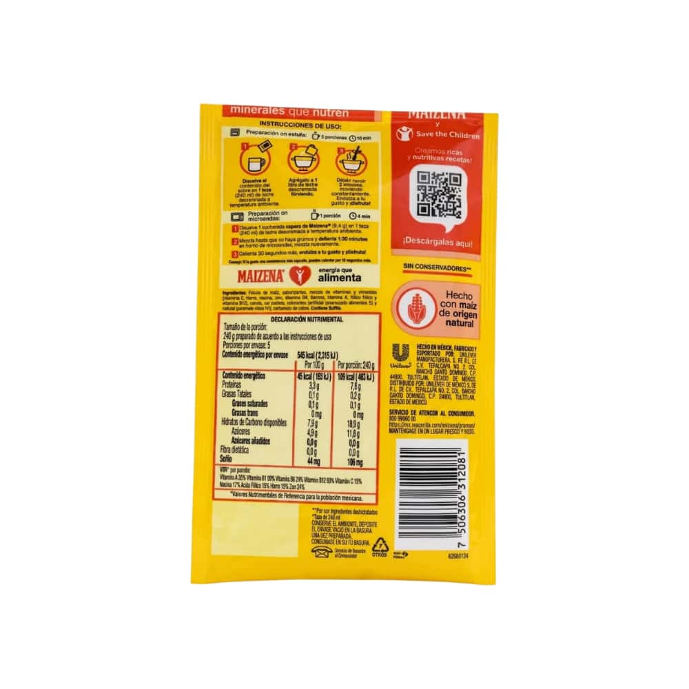 Fécula de maíz para preparar atole sabor guayaba Maizena (47 g / 1.65 oz) - Miniatura 2
