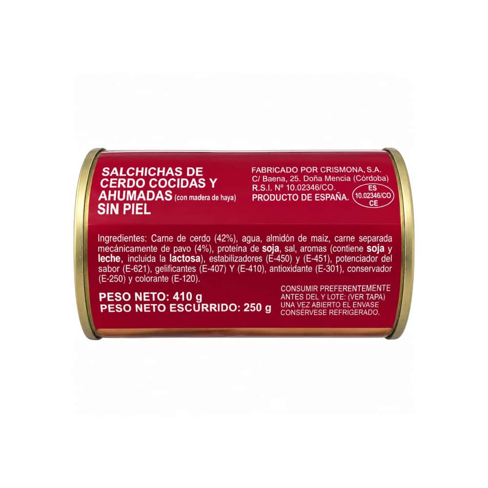 Salchichas Cocktail sin piel Crismona (410 g / 14.46 oz) - Miniatura 3