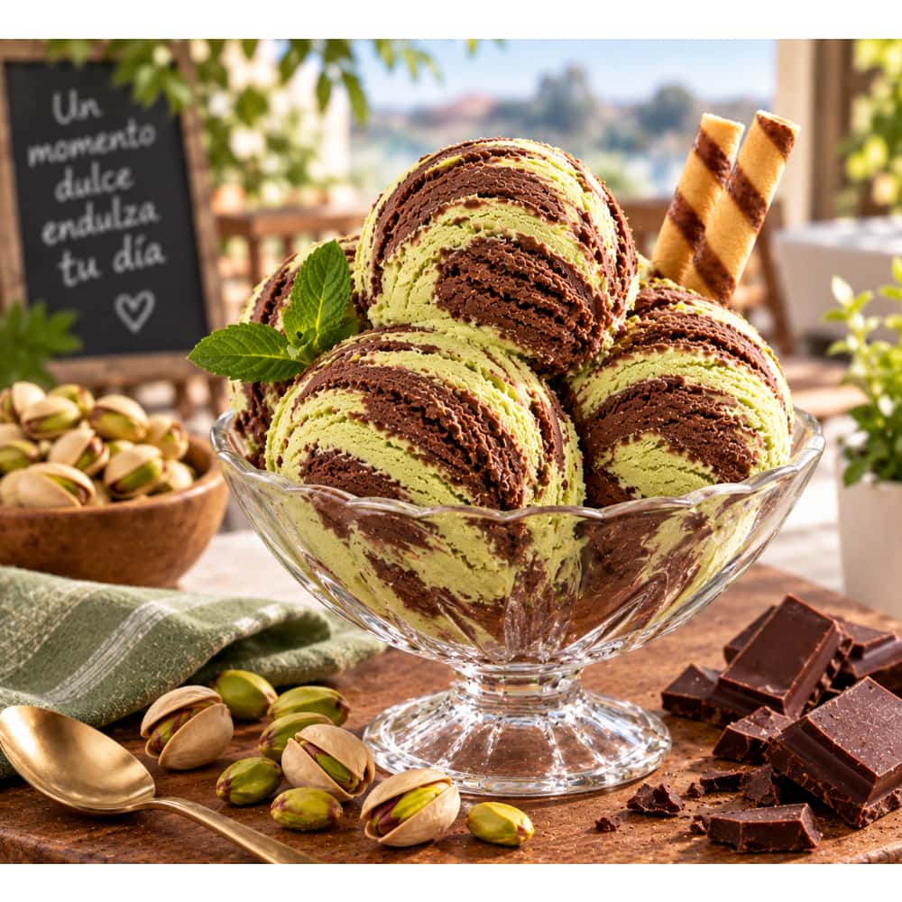 Helado doble crema sabor chocolate y pistacho Alask (4 L) - Miniatura 4