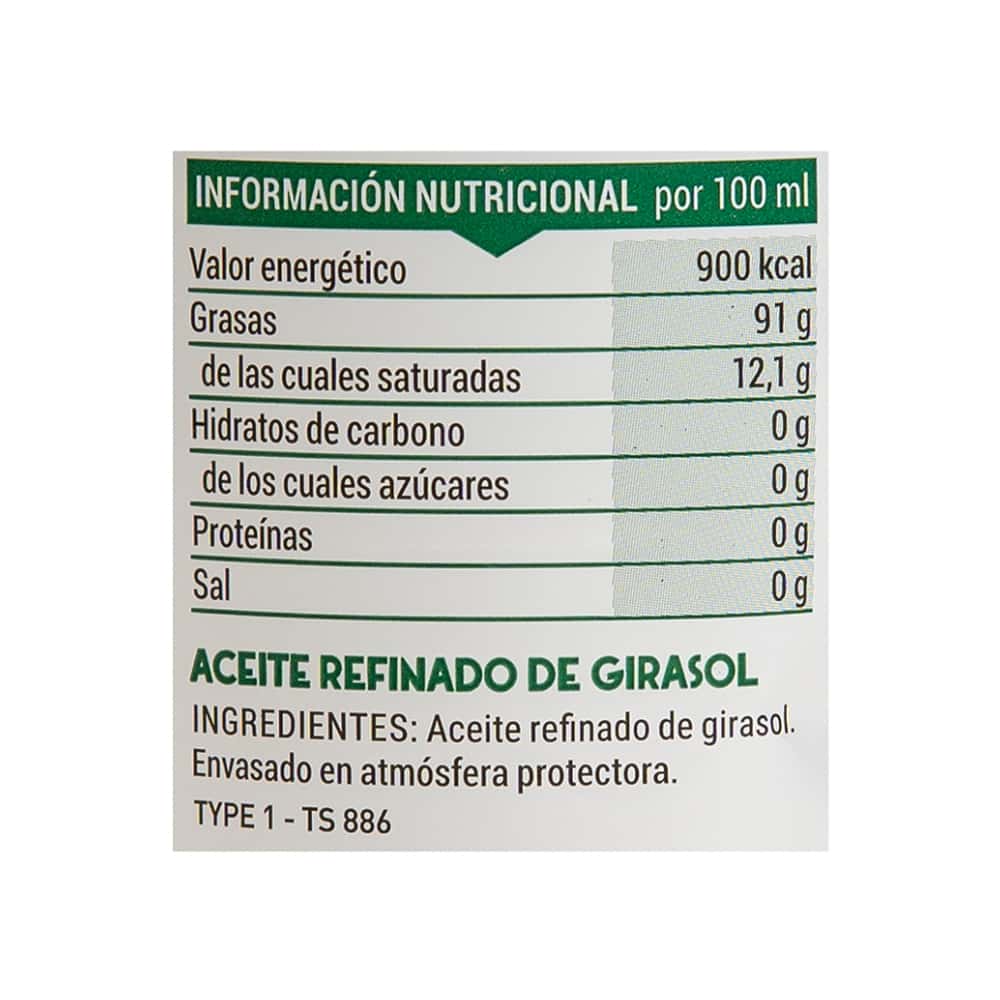 Aceite refinado de girasol Vima Foods (5 x 700 ml) - Miniatura 2