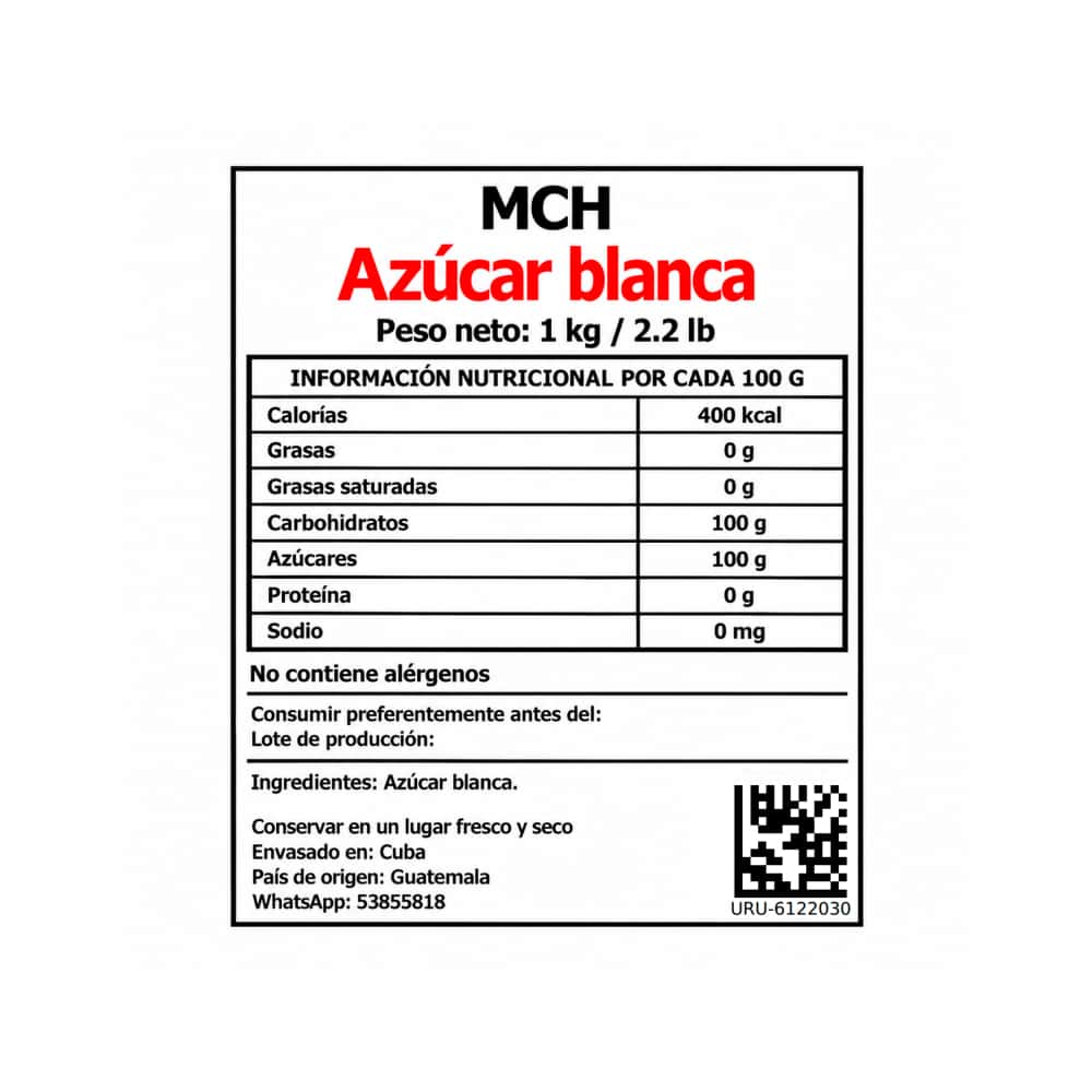 Azúcar blanca MCH (1 kg / 2.2 lb) - Miniatura 3