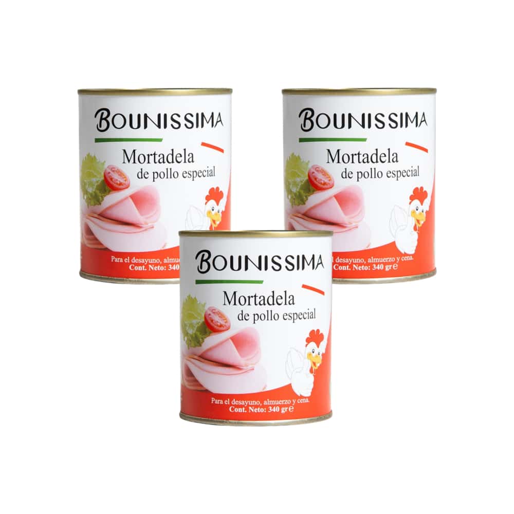 Mortadela de pollo especial Bounissima (3 x 340 g / 11.99 oz) - Miniatura 1