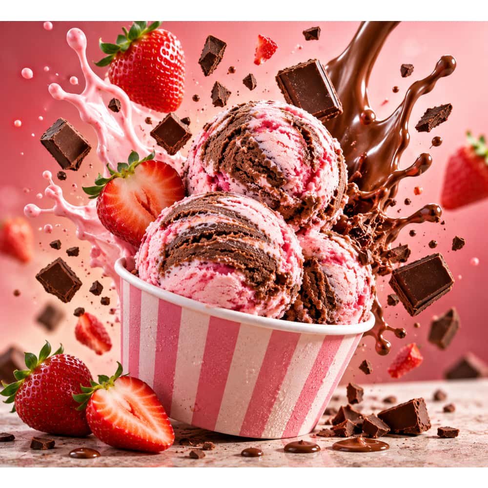 Helado doble crema sabor chocolate y fresa Alask (4 L) - Miniatura 3