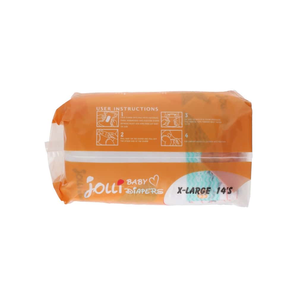 Pañales desechables para bebé talla XL Jolli (14 U) - Miniatura 3