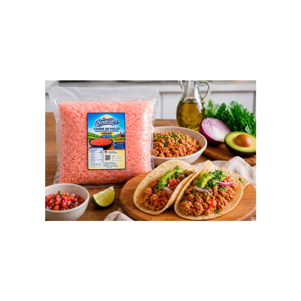 Carne de pollo mecánicamente separada MDM Los Bendecidos (1 kg / 2.2 lb) - Miniatura 3