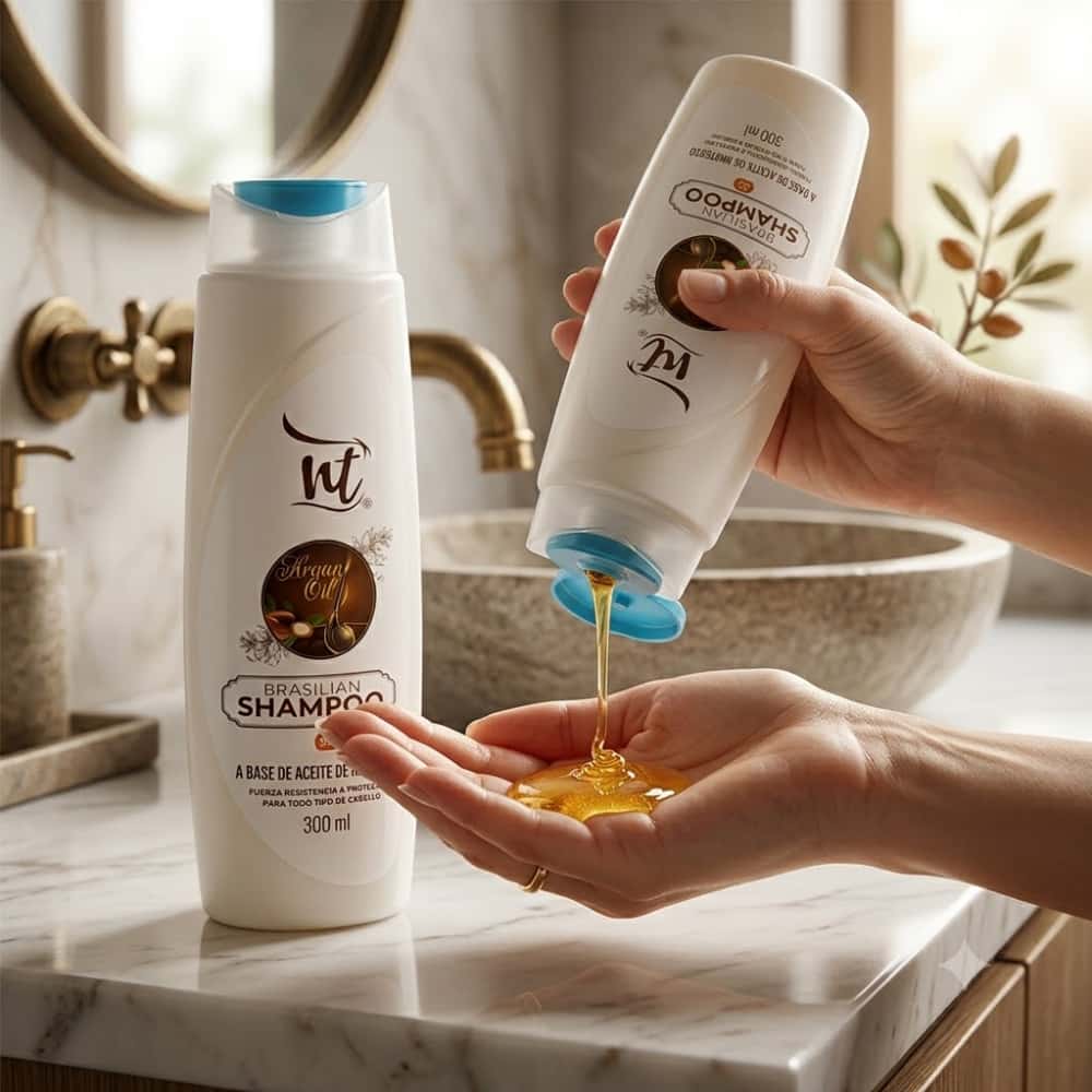 Champú brasileño a base de aceite de argan sin sal NT (300 ml / 10.58 fl.oz) - Miniatura 4