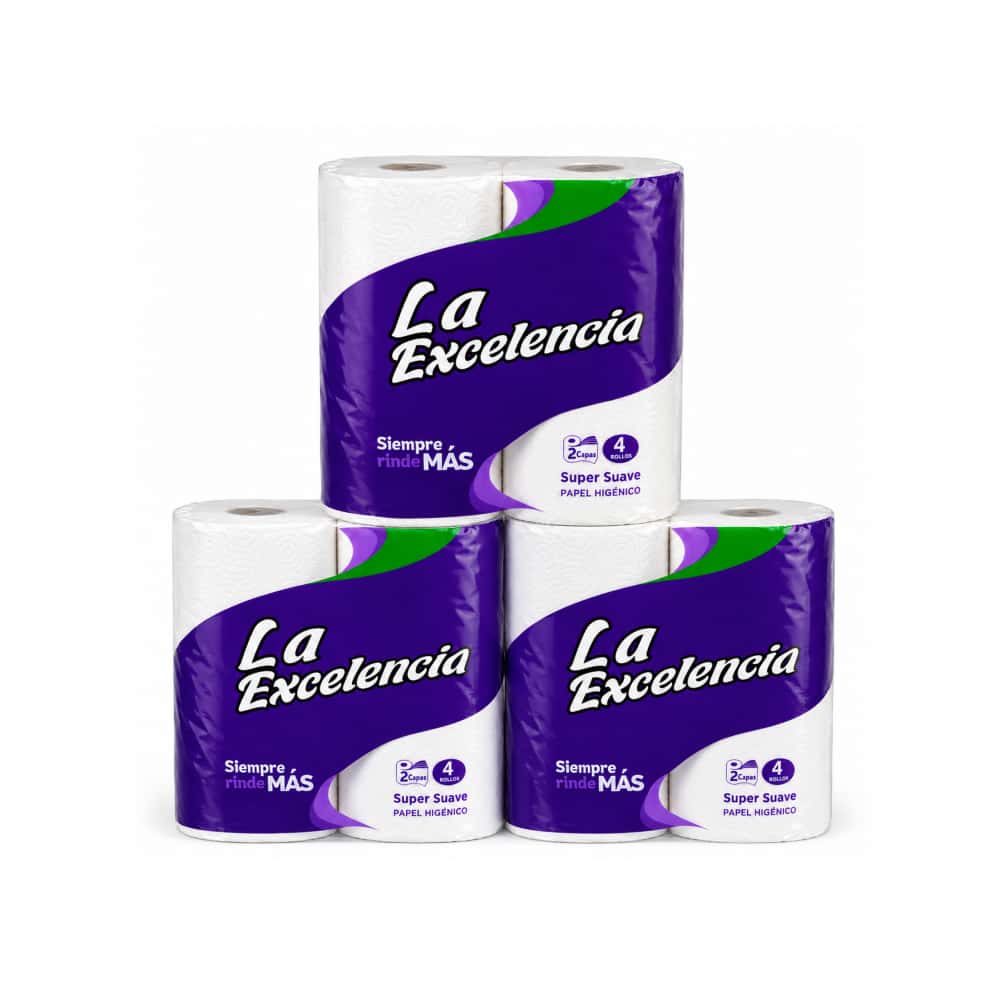 Papel Sanitario La Excelencia (3 x 4 U) - Miniatura 1