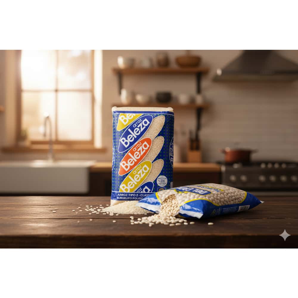 Arroz tipo 2 Beleza (1 kg / 2.20 lb) + Frijoles blancos Del Campo (454 g / 1 lb) - Miniatura 4