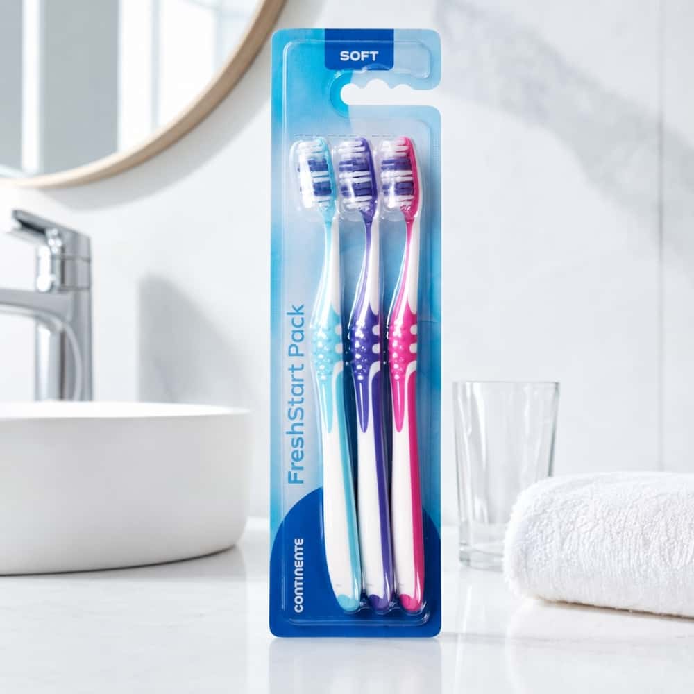 Cepillo de dientes de dureza media FreshStart (3 U) - Miniatura 3
