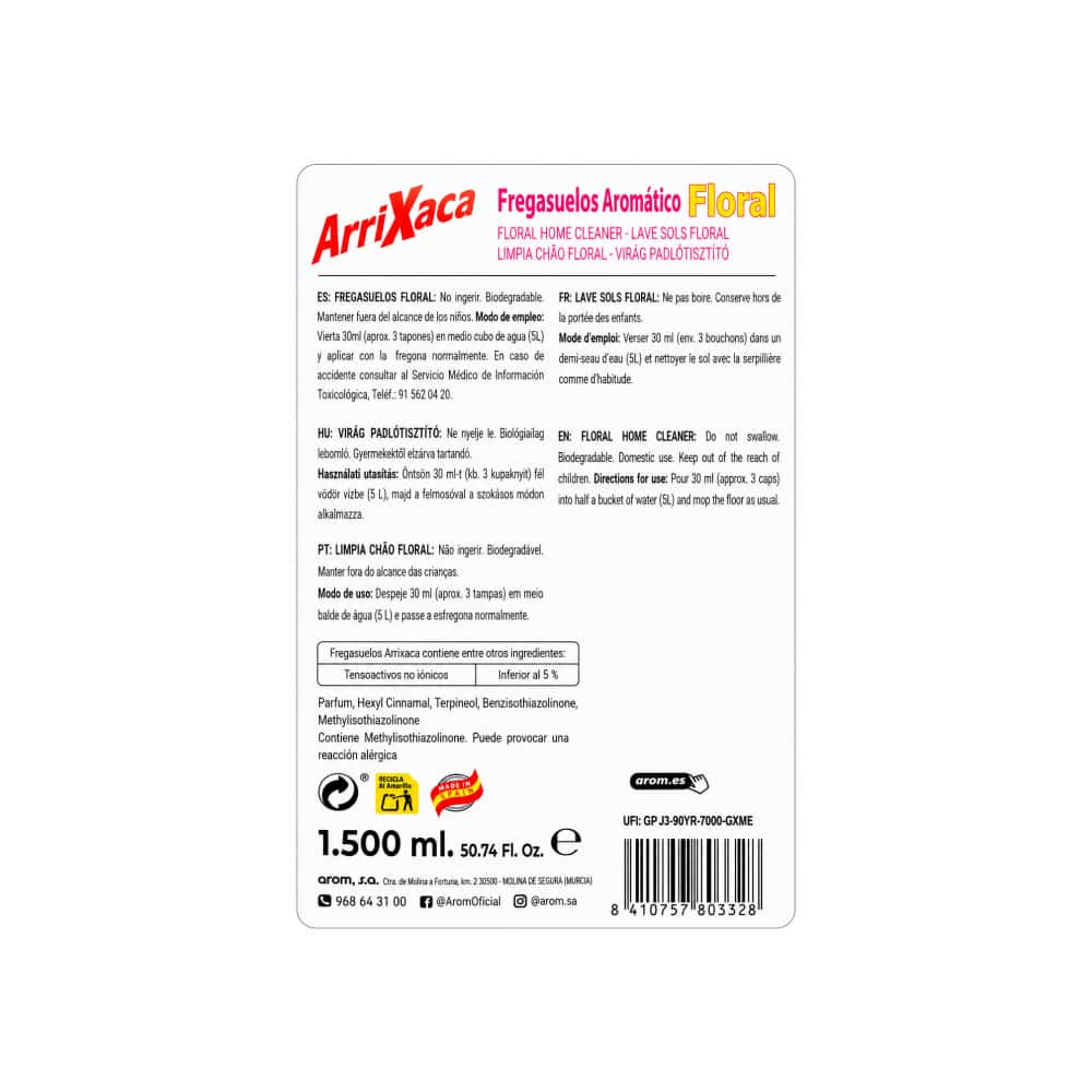 Friegasuelos aromático floral Arrixaca (1.5 L) - Miniatura 3