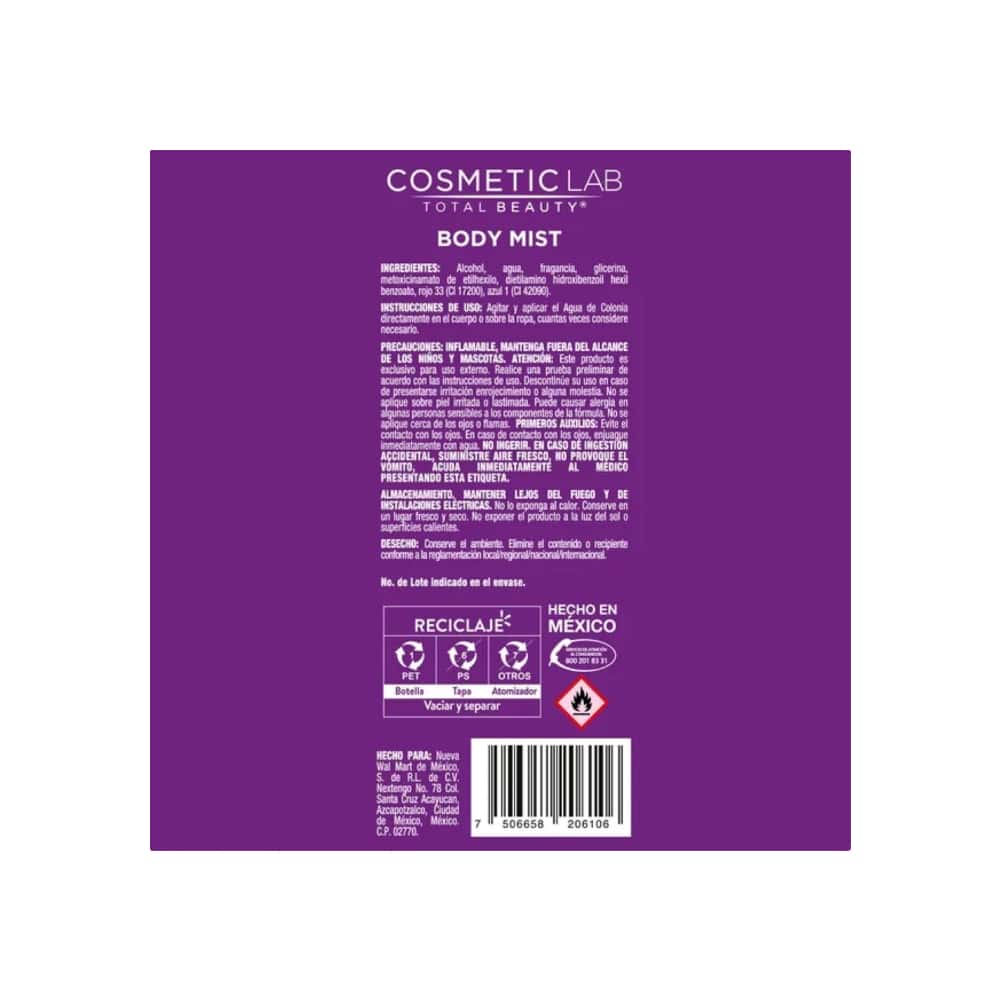 Agua de colonia body mist frutal Swirl Cosmetic Lab (58 ml) - Miniatura 3
