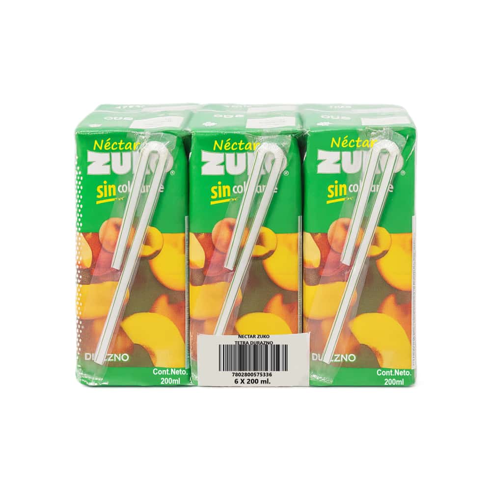 Néctar de durazno Zuko (6 x 200 ml) - Miniatura 2