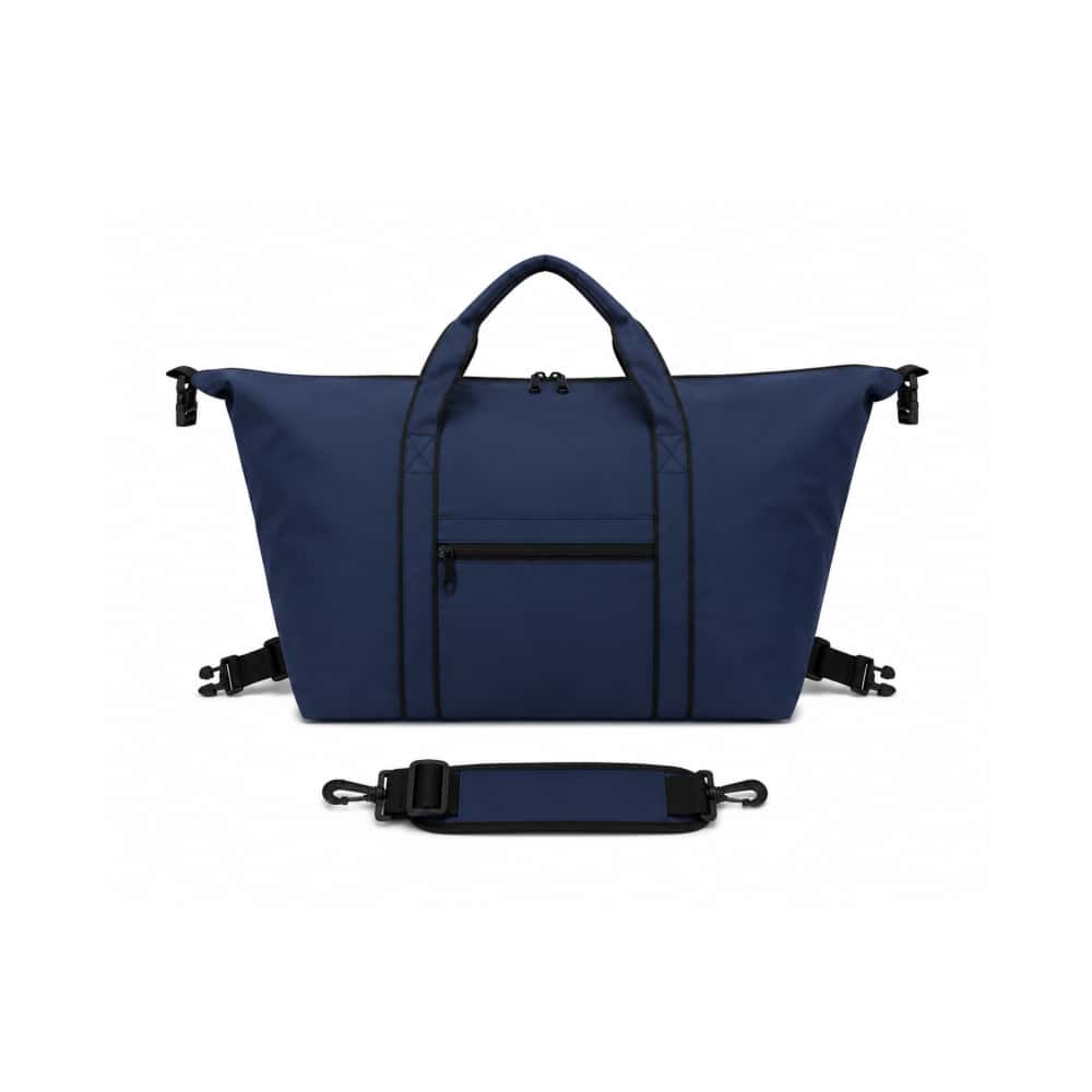 Bolsa de viaje azul marino con bolsillos laterales y asas extraíbles ISABELLA - Miniatura 4